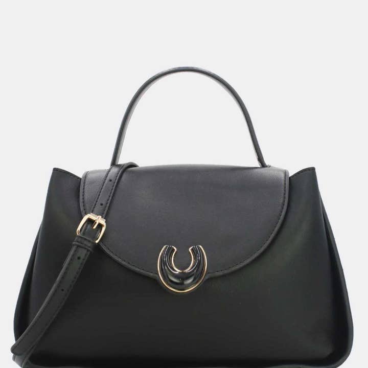 Tom&Eva (F.D.M diffusion) - Vente Sac à main avec poignée sur le dessus – femme - Sac à Main Fermoir Boucle de Fer à Cheval-6913