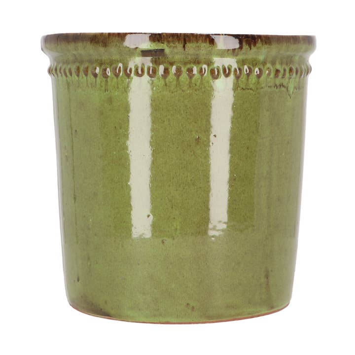 Pot de fleurs émaillé, vert - XL pour la vente par Esschert Design USA