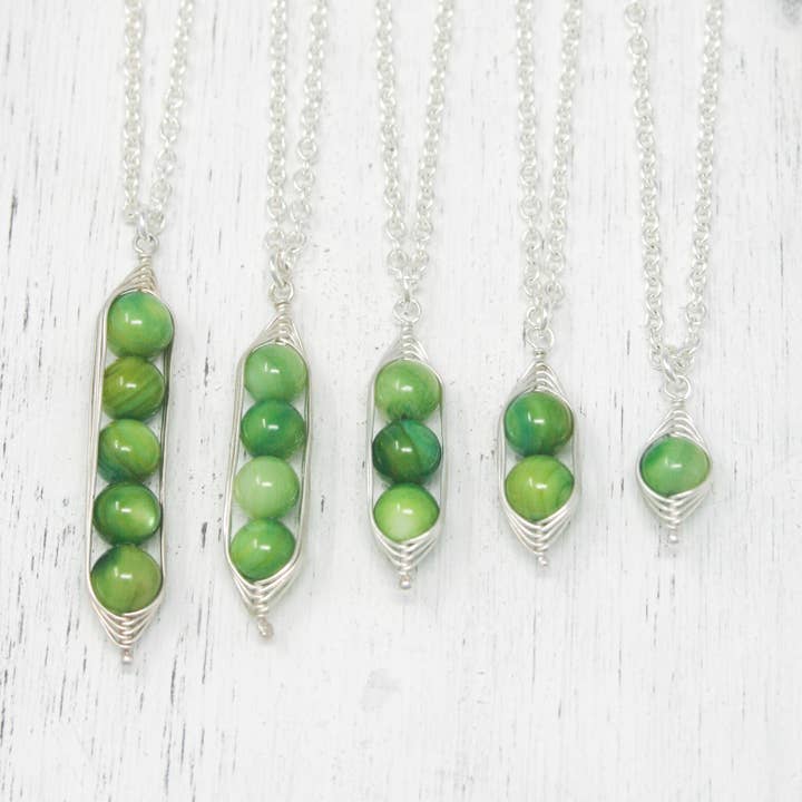 Rising Jewelry – Engroshandel Halskæde med vedhæng – Ærtebælg-halskæde, Grøn, boutique smykker til kvinder7