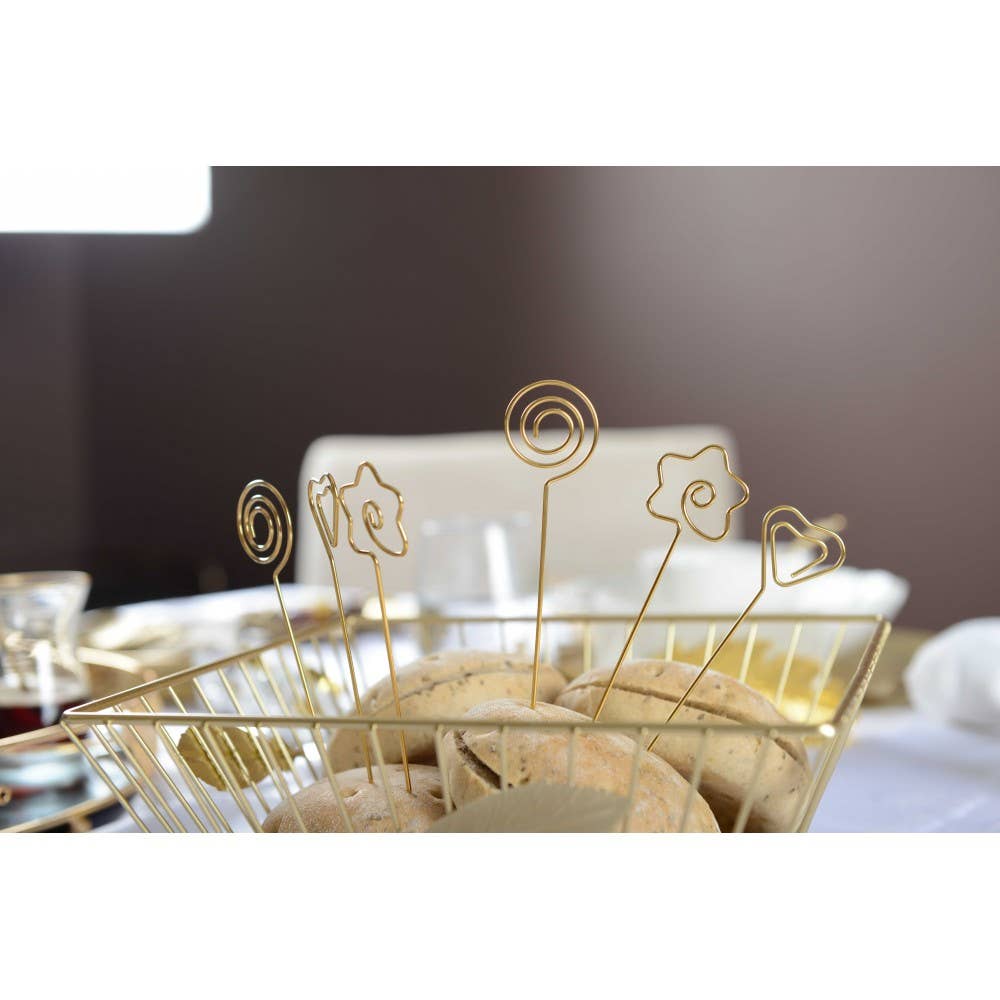 AULICA - Wholesale Tooth Picks/Party Picks - Gold appetizer picks - set of 61