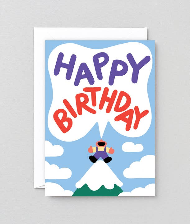 Wrap (US duties paid) – wholesale Birthday card – Happy Birthday From A Mountain' Greetings Card