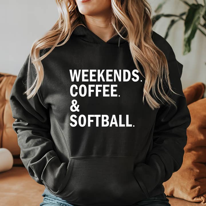Weekends. Coffee & Softball. for wholesale by Oakbury Designs
