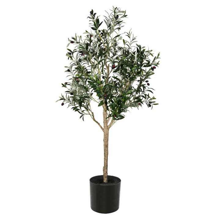 Vickerman 5' Green Potted Olive Tree for wholesale on Faire0