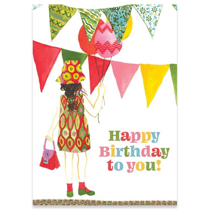 RETRO-GO-GO BIRTHDAY GREETING CARD 4.5 x 6.25" for wholesale by Calypso Cards LLC
