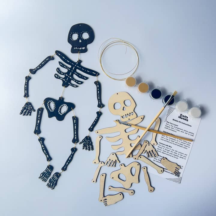 Both Hands Crafts - Wholesale DIY Craft Kit - "Bones" Mobile Kit – DIY Hanging Skeleton Craft Kit2