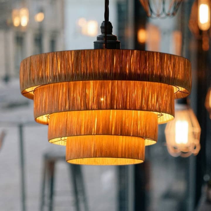 Mikwi - Wholesale Lamp Shade - MOROCCAN LAMPSHADE HANDMADE in Raffia, Wicker Shade 0