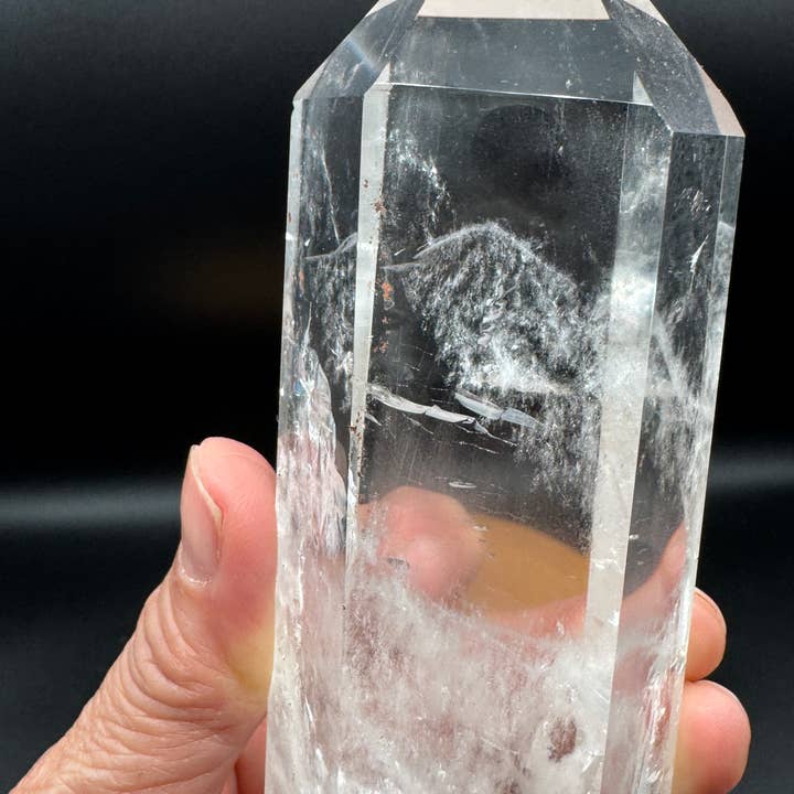 The 7 Directions - Wholesale Spiritual Stone/Crystal - Unique quartz phantom DT on custom stand H2858