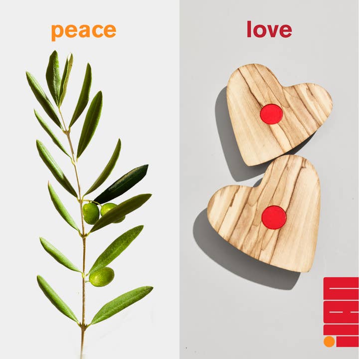 00a- Valentinsdag - Håndlavede magnethjerter i oliventræ for engroshandel hos ilan