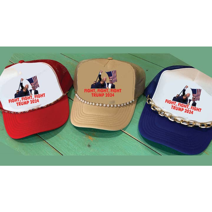Vibes Hat Company - Wholesale Trucker Hat - Unisex - Trump Fight Trucker | Election Hats | Political Caps