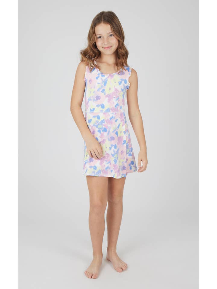 90 Degree by Reflex - Wholesale Athletic Dress - Kids - Girls Ruffle Tennis Dress with Inner Short