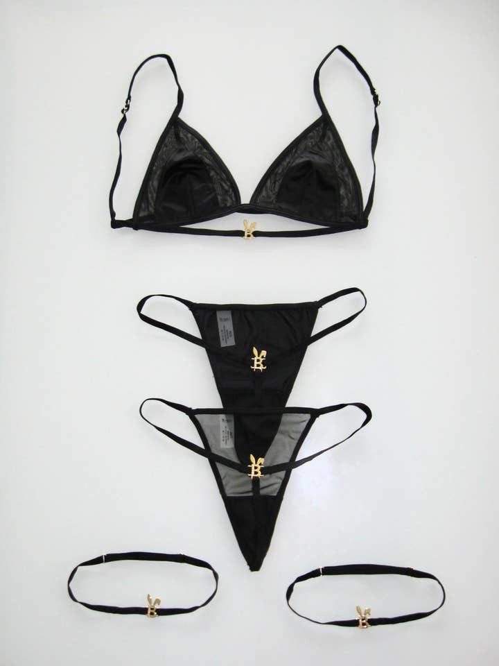 BUNNIES ROOM - Wholesale Lingerie Set - Women's - LINGERIE SET IN BLACK2