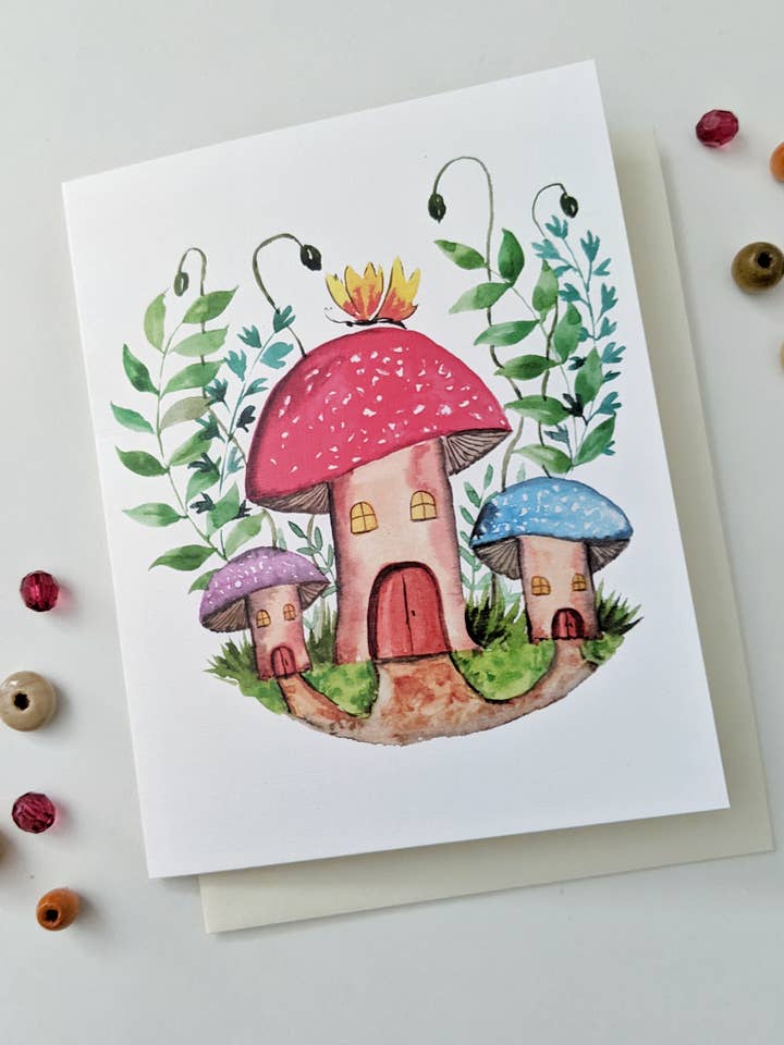 Biglietto di auguri Wonderland| Biglietto di auguri per inaugurazione della casa per la vendita all'ingrosso da parte di Artcolorworks