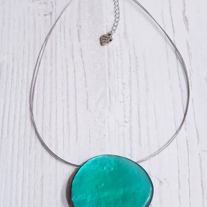 Collar corto de capiz / colgante aprox. 50mm / BG-0765 para venta al por mayor de Gloria-Maris