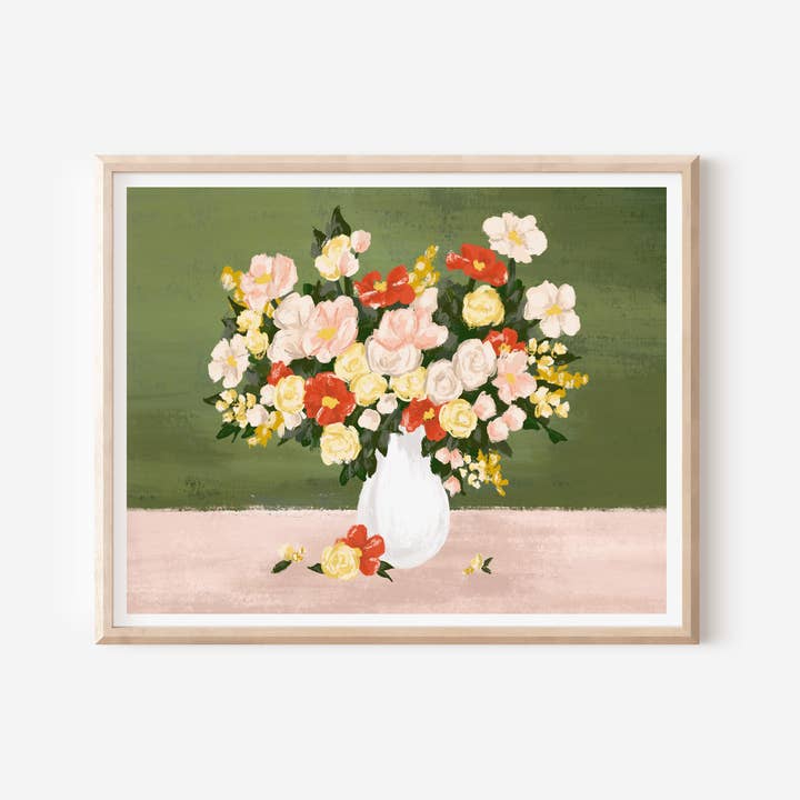 Impressions florales en vert 8 x 10 pour la vente par Ginably