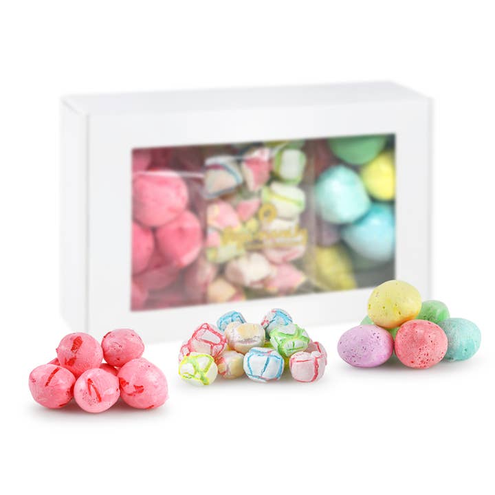 Popinsanity Popcorn & Confections - Vente Bonbons durs - Coffret cadeau à 3 saveurs de bonbons lyophilisés 🎁 Friandises sur le thème de Pâques