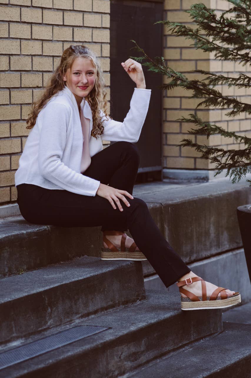 Joyride Supply - Wholesale Cardigan - Women's - 100% Cashmere No.8 Cropped Open Cardi8