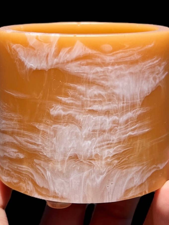 Mini-Blumentopf - Aprikose | Weiß - Neutrales Pastell für den Großhandel von Terrestrial