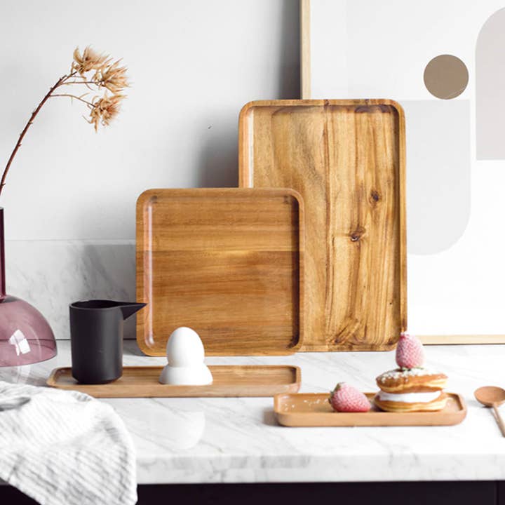 Homerely (We Cover All Import Duties) – wholesale Serving tray – Acacia Wood Serving Tray6