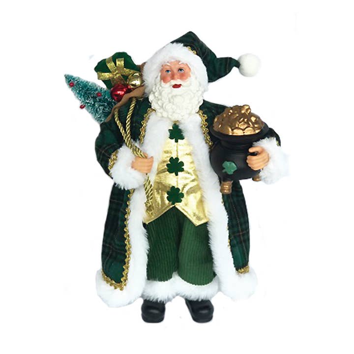 12" Irish Gentleman Claus for wholesale by Santa’s Workshop Inc.