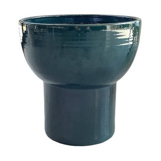 Vaso Rumba su piedistallo petrolio XL per la vendita all'ingrosso da parte di Ceramics Limburg