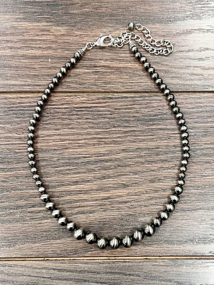 738022, Handmade 16" Polish Navajo Bead Necklace for wholesale by ISAC Trading Inc