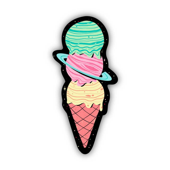 Ice Cream Space Sticker for wholesale by Big Moods