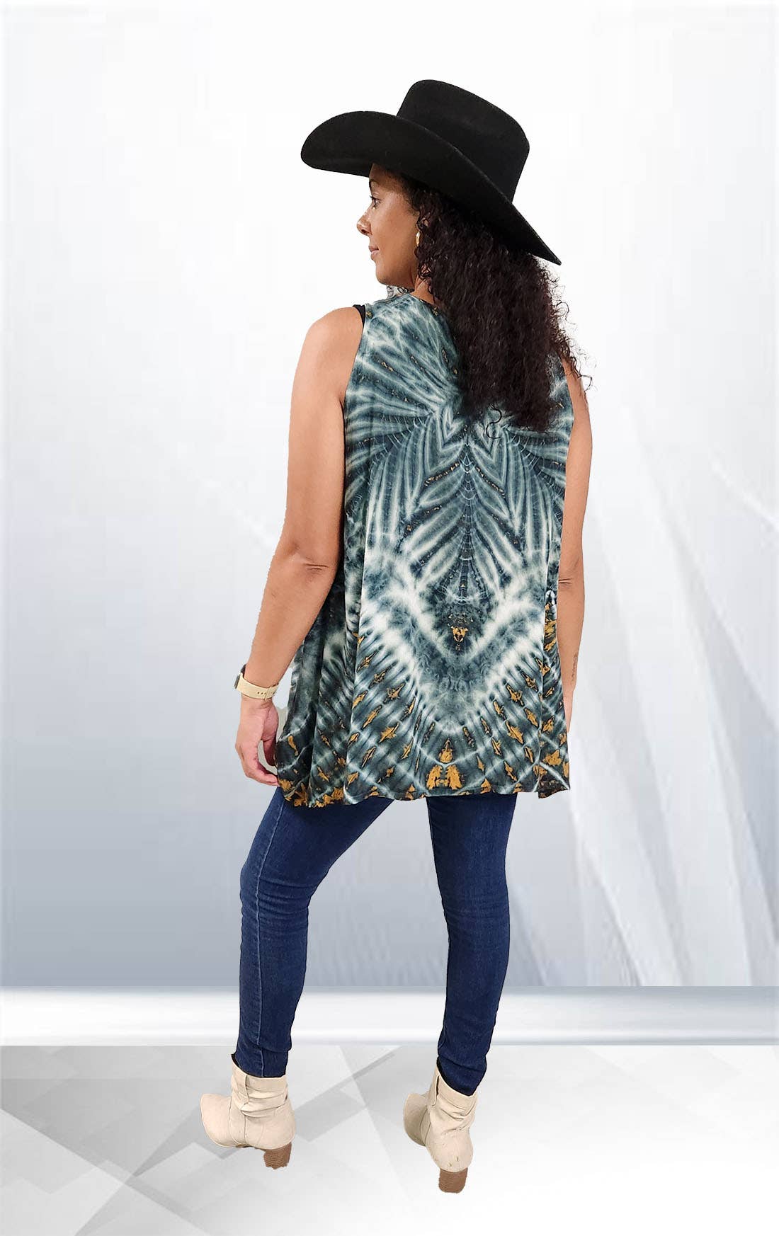 Zumi - Vendita all'ingrosso Tunica - Donna - Top in barattolo senza maniche Tie Dye3