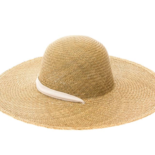 Handmade Stiff Brim Summer Straw Hat for wholesale by DNMC