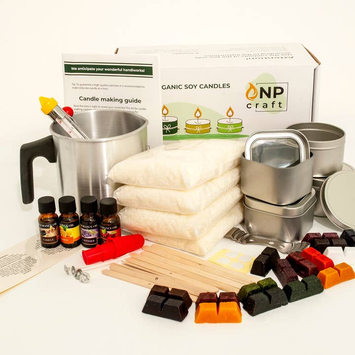 Lelaffet – wholesale DIY craft kit – Candle Making Kit Beginners Soy Candle Making Kit Includes3