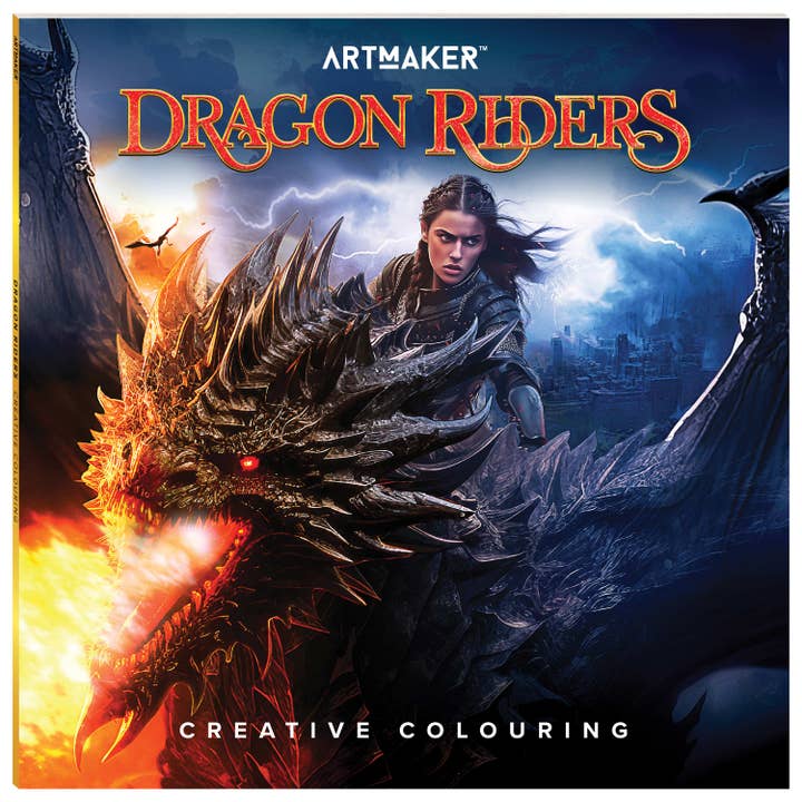 Hinkler - Wholesale Coloring Book - Adult - Art Maker Creative Colouring Dragon Riders