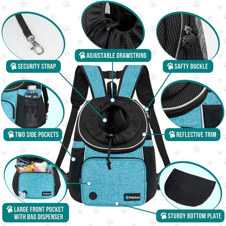 PetAmi - Wholesale Pet Carrier - Cat/Dog - Deluxe Front Chest Pet Carrier Backpack22