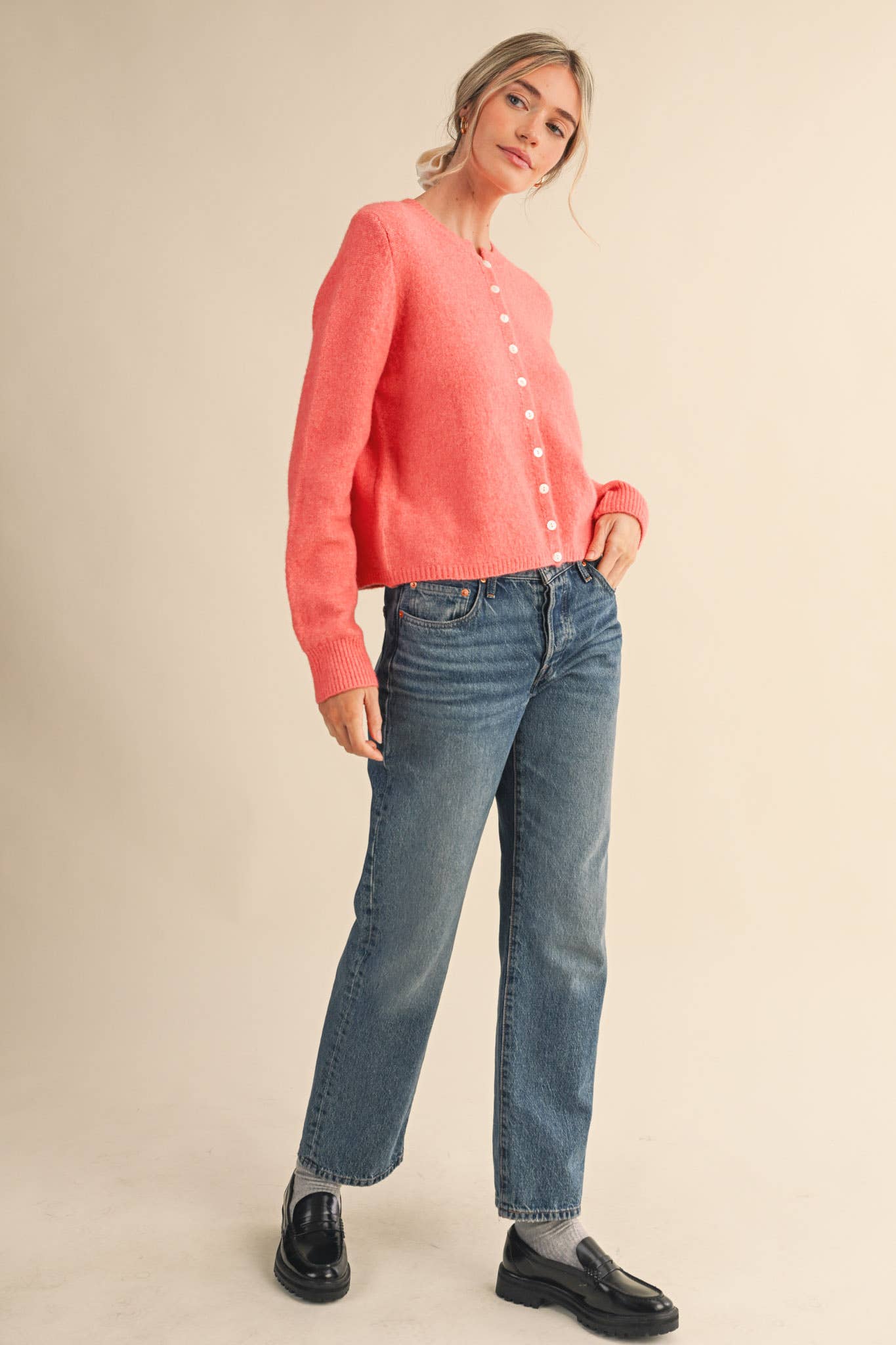 &MERCI - Wholesale Cardigan - Women's - MARLED KNIT SWEATER CARDIGAN MSW1124835