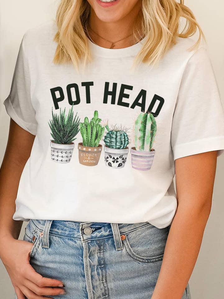 POT HEAD,PLANTS UNISEX SHORT SLEEVE for wholesale by COLORBEAR