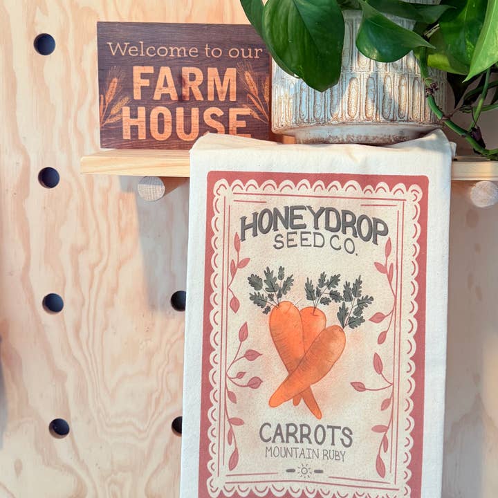 Quirks of Art co. - Wholesale Tea Towel - Flour Sack Tea Towel | Wildflowers | Seed Packet5