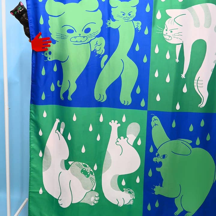 Natali Koromoto - Wholesale Shower Curtain - "DRY CATS" Shower curtain5
