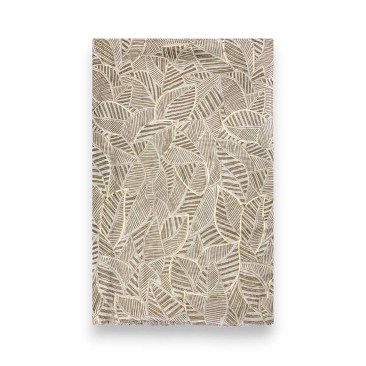 Lili Scarves (US Duty Free) – Engroshandel Tørklæde - Dame – Sommerhalstørklæde med monokromt bladprint20