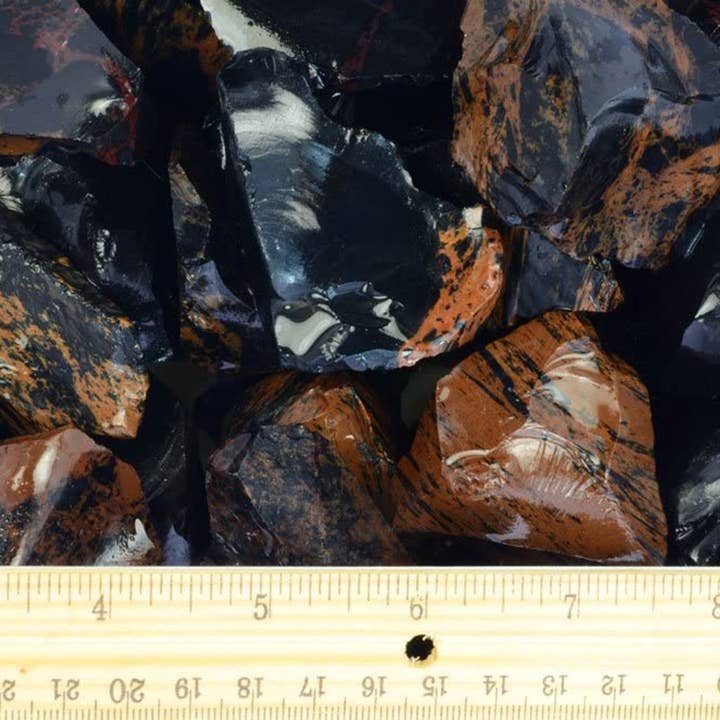 Fantasia Mining - Wholesale Spiritual Stone/Crystal - Rough Mahogany Obsidian - Mex - Raw Natural Stones (1 lb)2