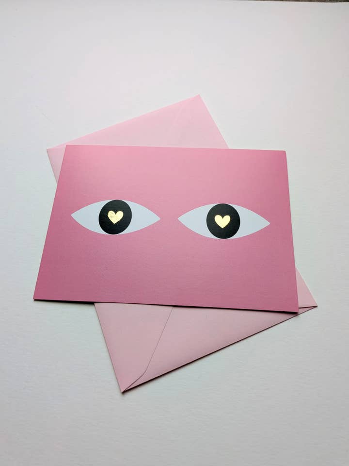 Carte Postale - Yeux Malicieux + enveloppe pour la vente par Tampala Studio