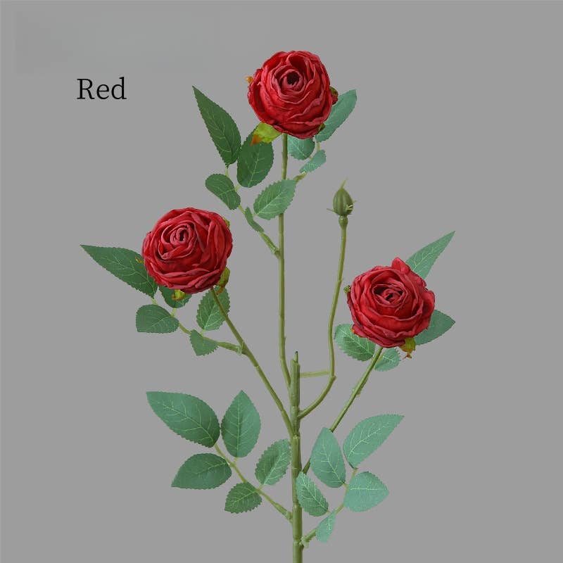 ACNITE(We cover U.S. import duties) - Wholesale Artificial Flowers - 3 heads curly rose flower Artificial rose flower for wedding11