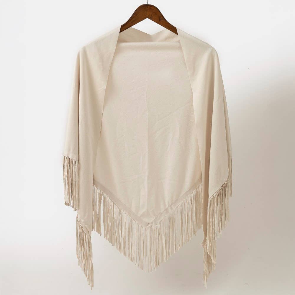 Collections by Fame Accessories - Venta al por mayor Poncho - Mujer - Chal de Flecos Boho Occidental4