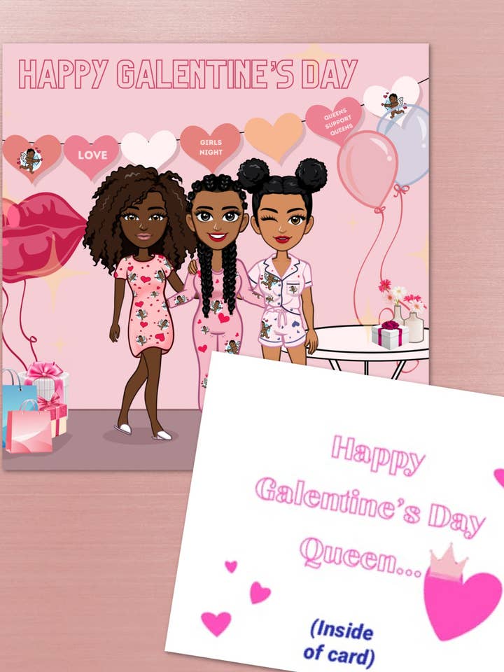 Glad Galentin's Day Card for engroshandel hos The Brown Girl Paper Company