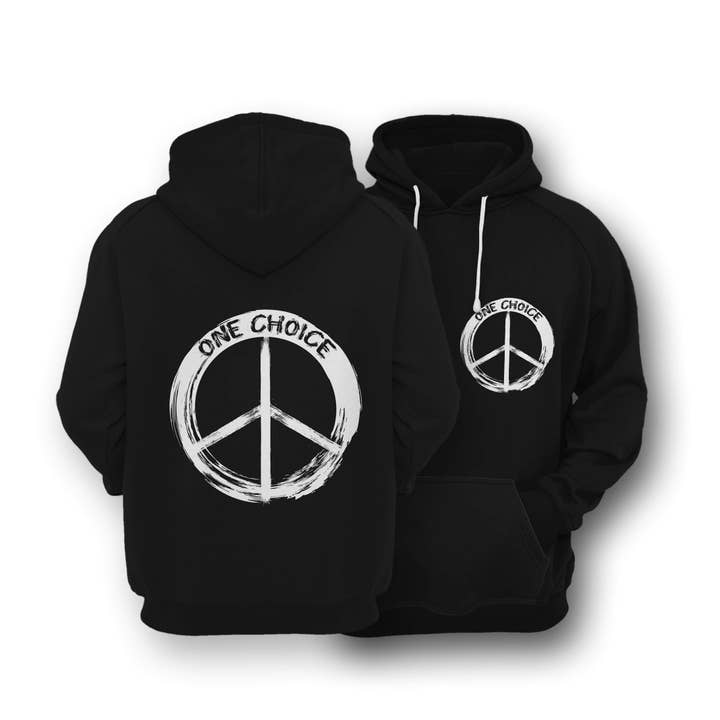 Duurzame hoodie - Rond vredesteken voor wholesale door One Choice Apparel