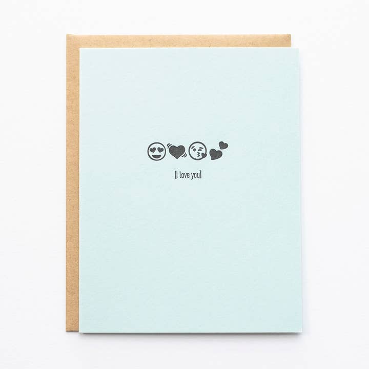 SALE/ discontinued** Emoji Love You Card for wholesale by Pistachio Press