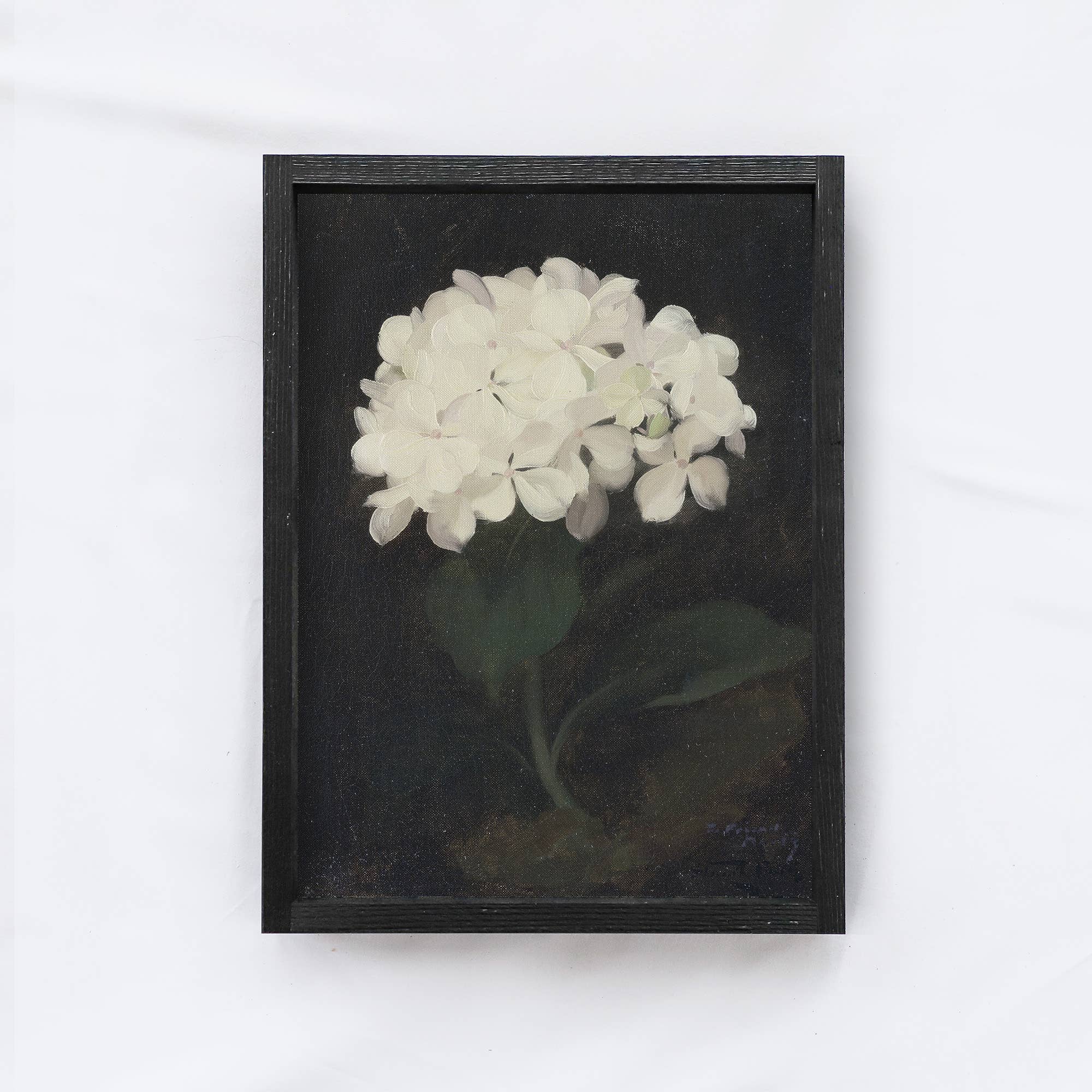 Hoekstra Decor - Wholesale Art Print - Vintage Framed Print | Dark Hydrangea Painting A511