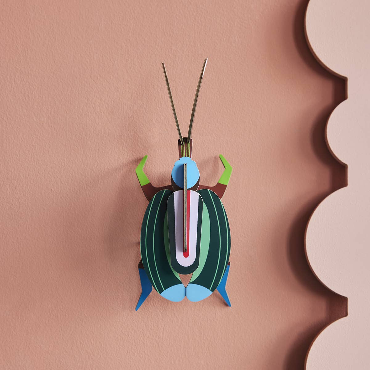 Until Pty Ltd - Wholesale Wall Accent - Studio Roof Wall Art Beetles (B7) Green Fig Beetle1