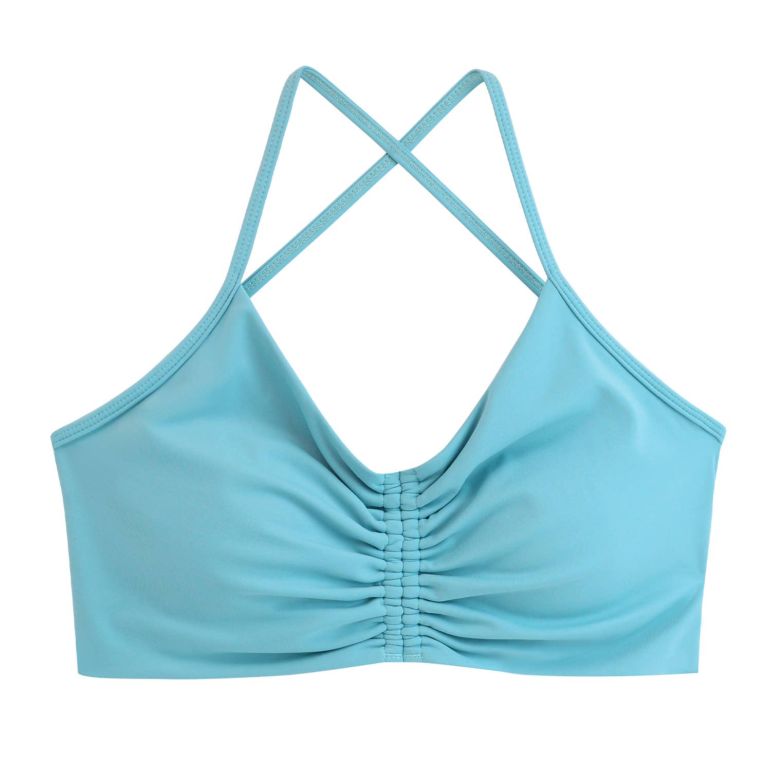 Sodalemon - Wholesale Sports Bra - Women's - Women's Pleated Cross Back Beauty Back Sport Bra7