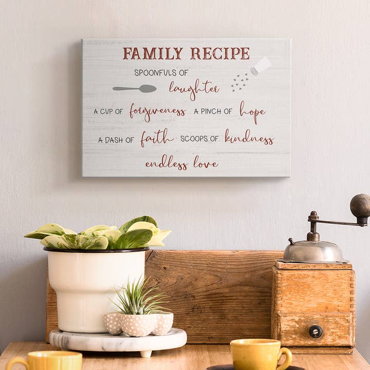 Wexford Home - Wholesale Art Print - Family Recipes Canvas Print By CAD Designs