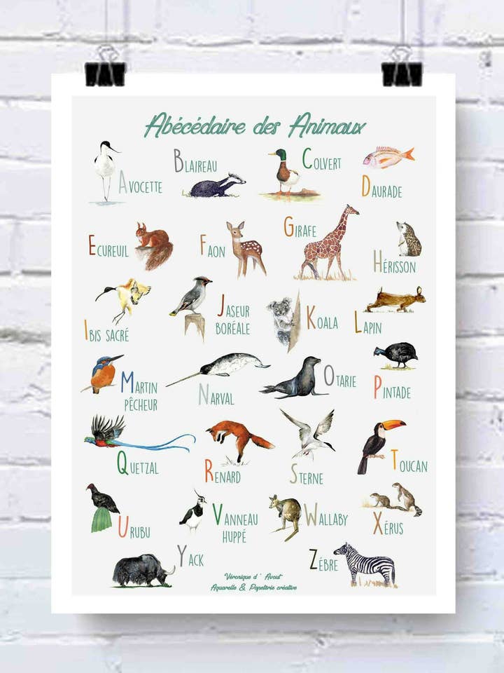 Alfabet plakat for engroshandel hos Véronique d'Avout