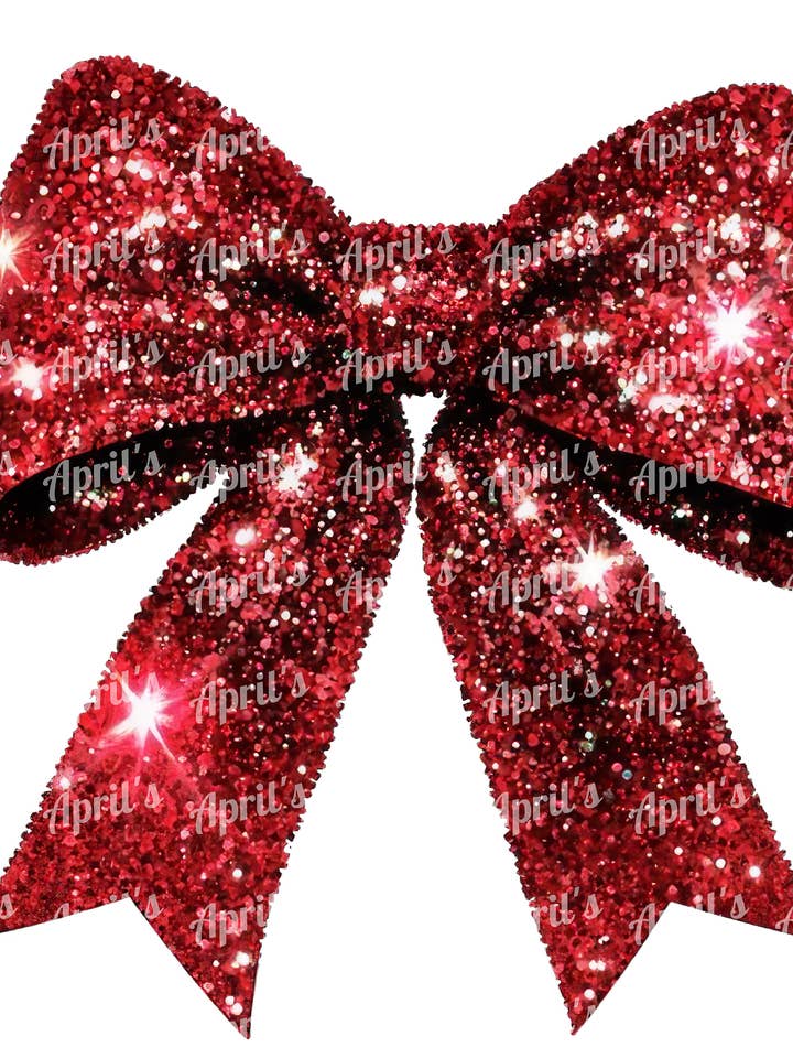 Red Sequin Bow DTF Transfer for wholesale by Signs By Aprils LLC