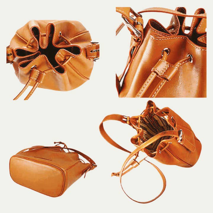 EKOneu - Wholesale Crossbody Bag - Women's - Febe Genuine Leather Drawstring Purse (6 Colors)9